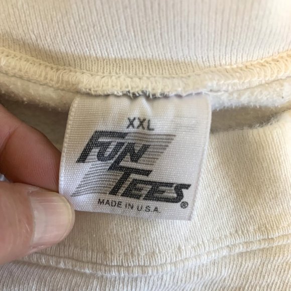 Kansas City Chief Mock Neck Sweatshirt 1995 White Size Y2K 2X - Picture 7 of 10